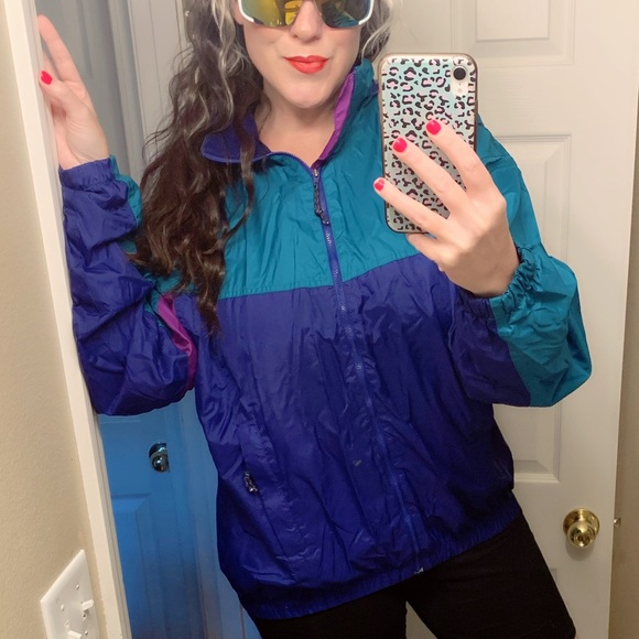 COLUMBIA, color block windbreaker!! - Picture 2 of 10
